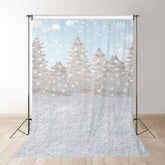 Aperturee - Snowy White Tree Winter Scene Photoshoot Backdrop